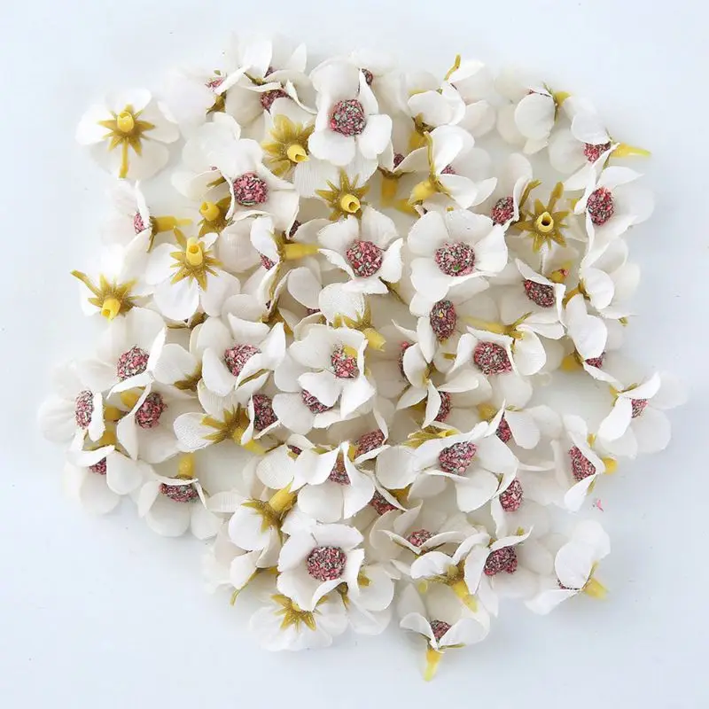 10Pcs/Set 2cm Multicolor Mini Artificial Daisy Flower Heads Sunflower For Wreath DIY Scrapbooking Wedding Party Decoration
