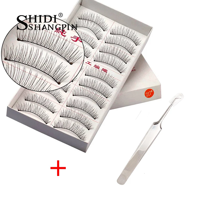 Инструмент для макияжа с пинцетом натуральные длинные ресницы 10 пар | Красота и