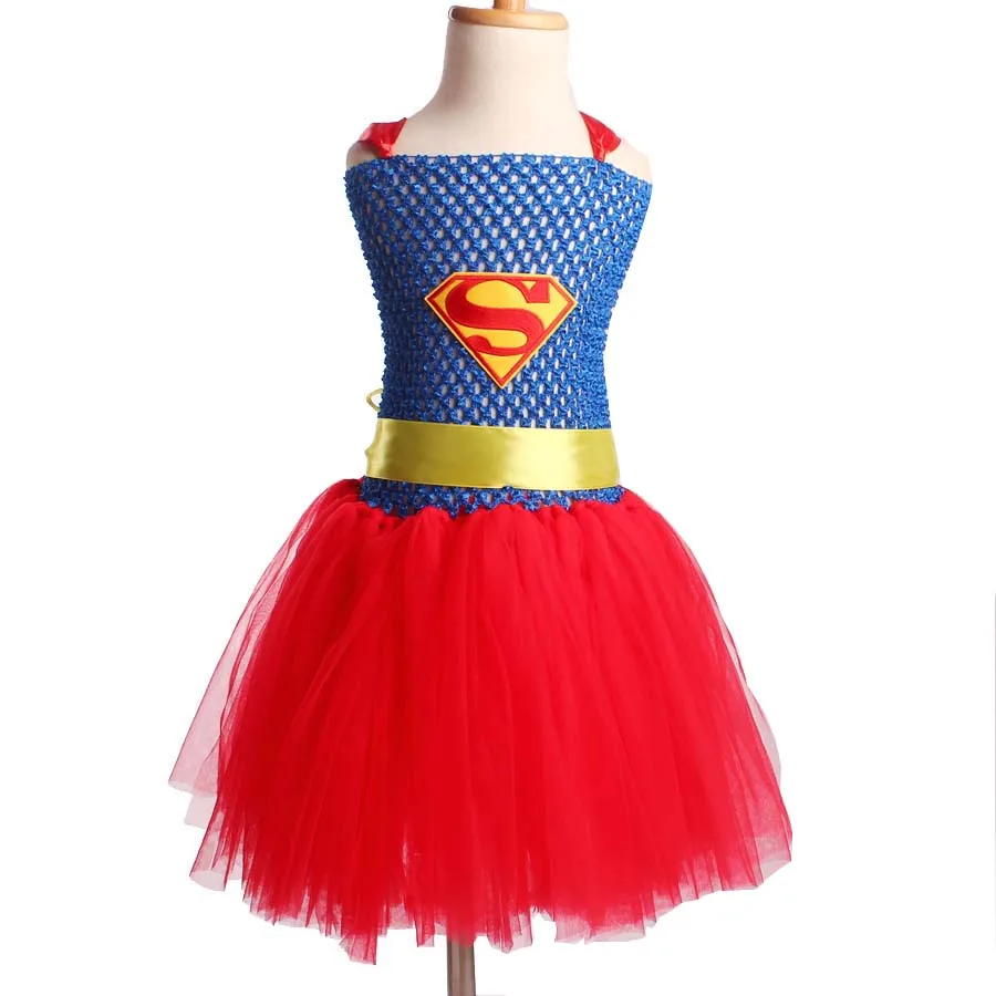 Платье пачка для девочек в стиле супергероя Wonder Woman Бэтмен Супермен косплей
