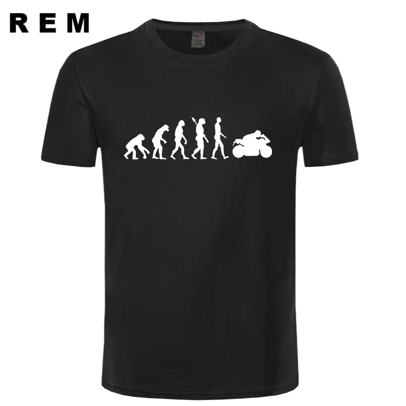 1 Мужские футболки для мотоцикла APE TO EVOLUTION, футболка, летняя Хлопковая мужская модная футболка с коротким рукавом и круглым вырезом - Цвет: 1
