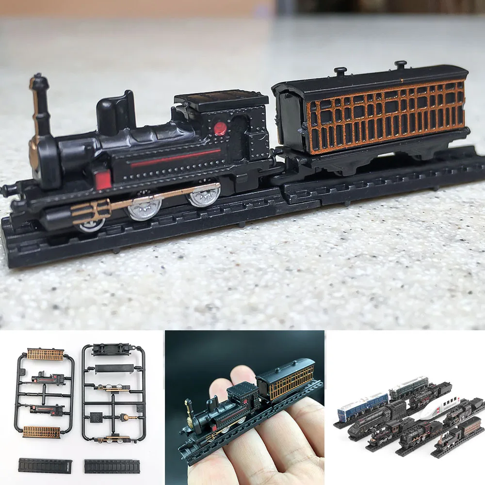 1:200 4D паровой Электрический Паровозик модель поезда сборка головоломка