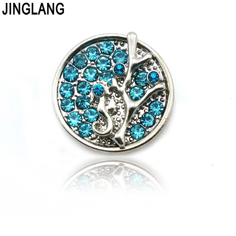 

JINGLANG модные 18 мм кнопки зелёные Стразы дерево металлическая застежка DIY обмен ювелирные изделия аксессуары