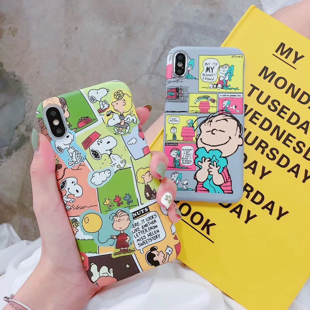 Чехол для iPhone X XS Max Xr 7 8 Plus с мультяшными светящимися персонажами из мультфильмов