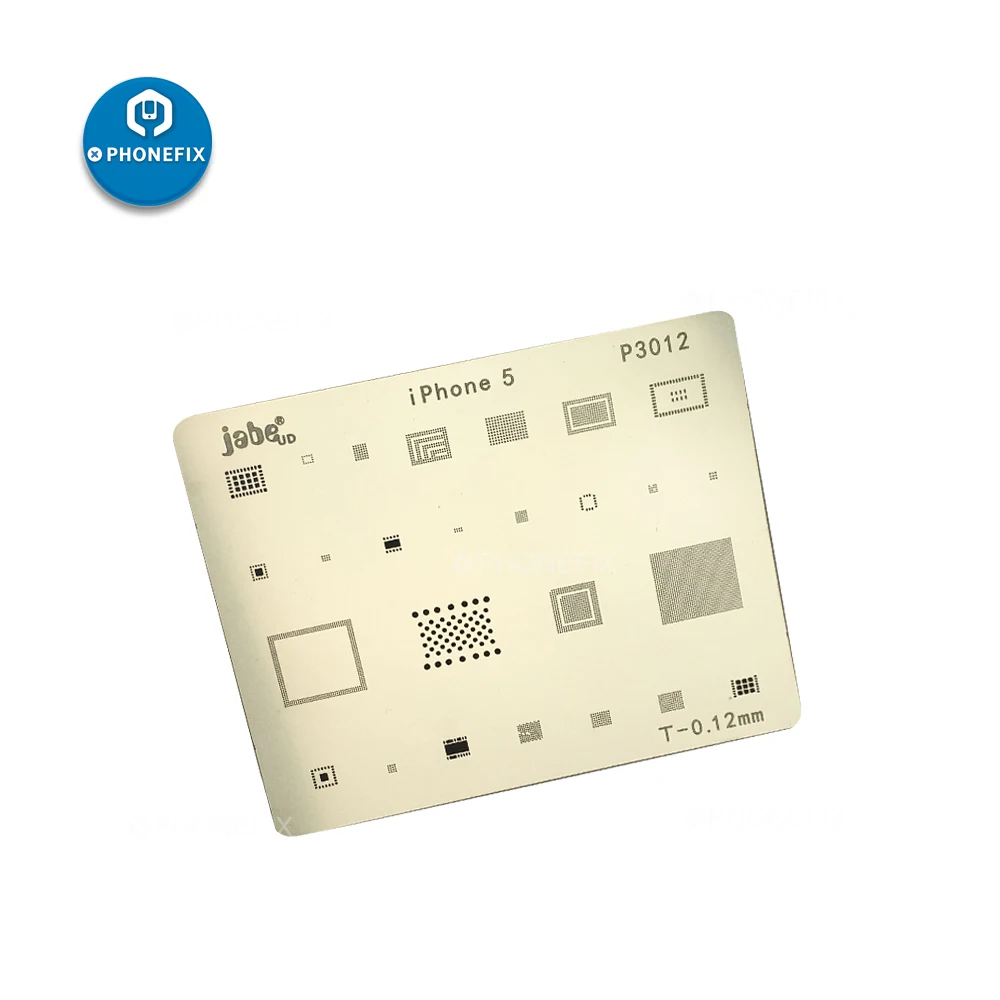 PHONEFIX 0,12 мм толщина BGA растительная жестяная пластина для iPhone 5 5S 6 6plus 6S cpu NAND Flash реболлинговая пайка трафареты Комплект