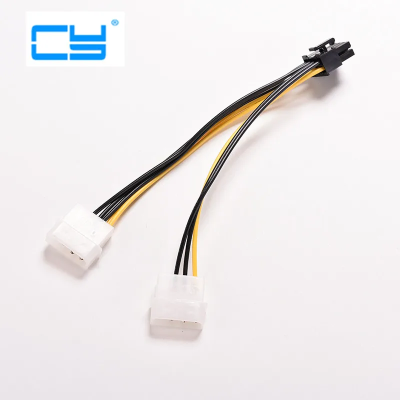 10 шт. 8 Pin PCI Express Male To Dual LP4 4Pin Molex IDE E графическая видеокарта кабель питания адаптер