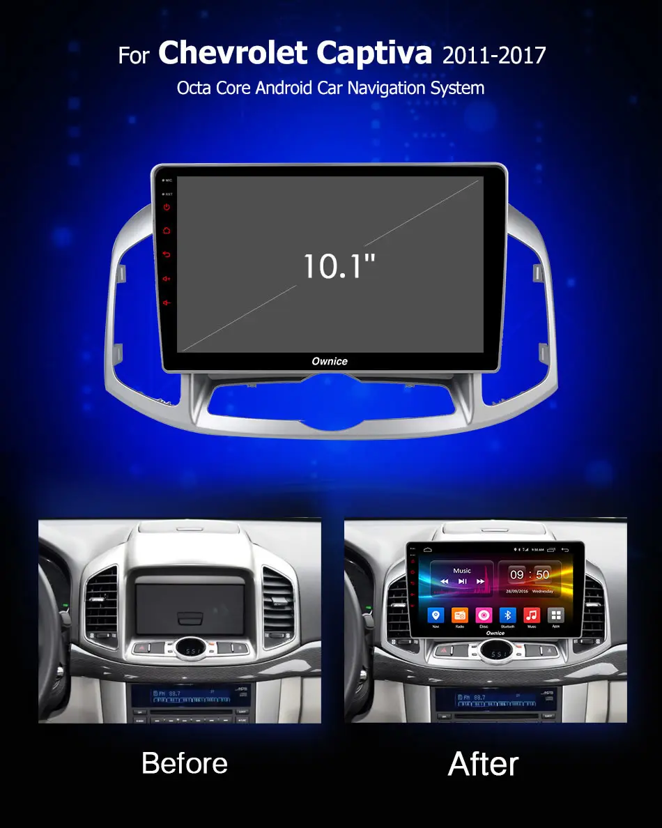 Ownice C500 + G10 Android 8 1 автомобилей Радио dvd плеер gps навигации для Chevrolet Captiva 2011 2017 Авто