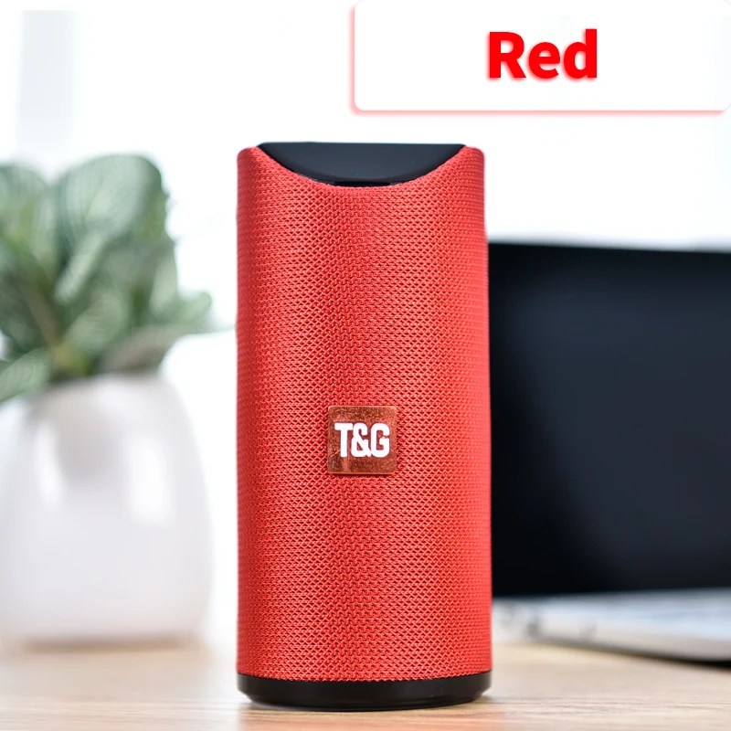 TG Bluetooth динамик портативный Открытый громкий динамик беспроводной мини Колонка 3D 10 Вт стерео музыка объемный Поддержка FM TFCard бас-бокс - Цвет: Красный