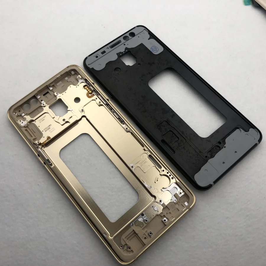 Для samsung Galaxy A8 Plus A730 A730F полный корпус средняя Рамка металлический ободок Корпус Шасси A8+ батарея стекло задняя крышка