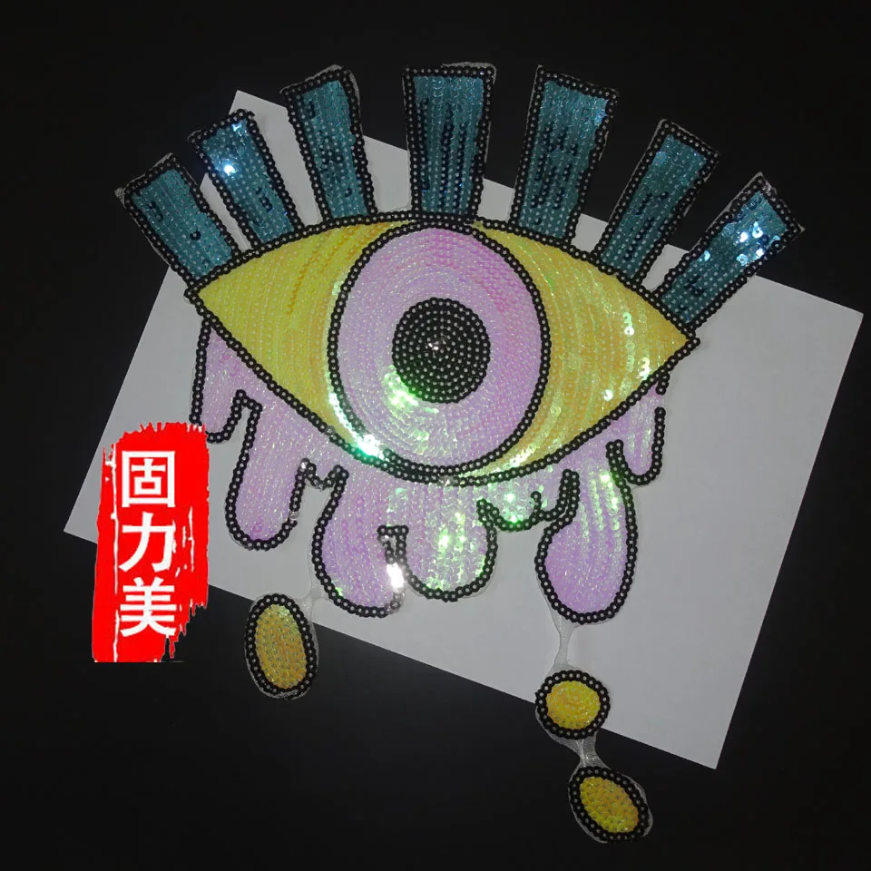 1 шт. большая блестка сердце зла плачет наклейки для глаз с мотивами из