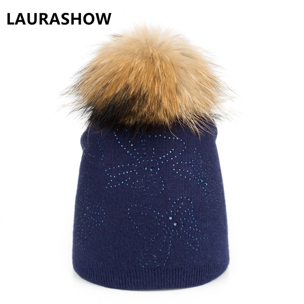 Женская и Мужская шерстяная шапка aurashow теплая зимняя вязаная из натурального