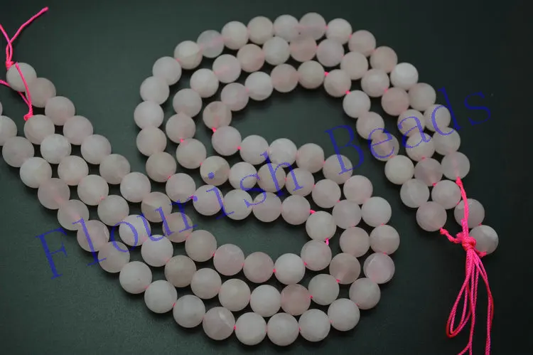 4 мм~ 12 мм Высококачественный матовый натуральный розовый кварц тусклый Полированный Камень круглые свободные бусины DIY ювелирные материалы для изготовления ожерелья