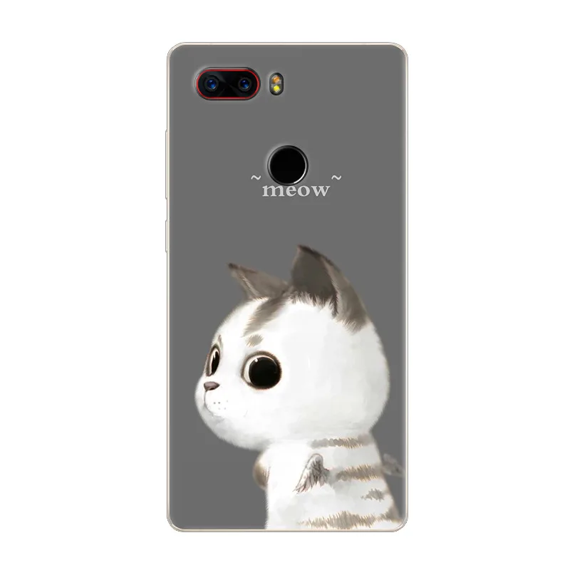 For ZTE Nubia Z17S Case 5.73&quot Cartoon Cat Animal Hard PC Back Cover Full Body Protective Shell Silicone TPU |