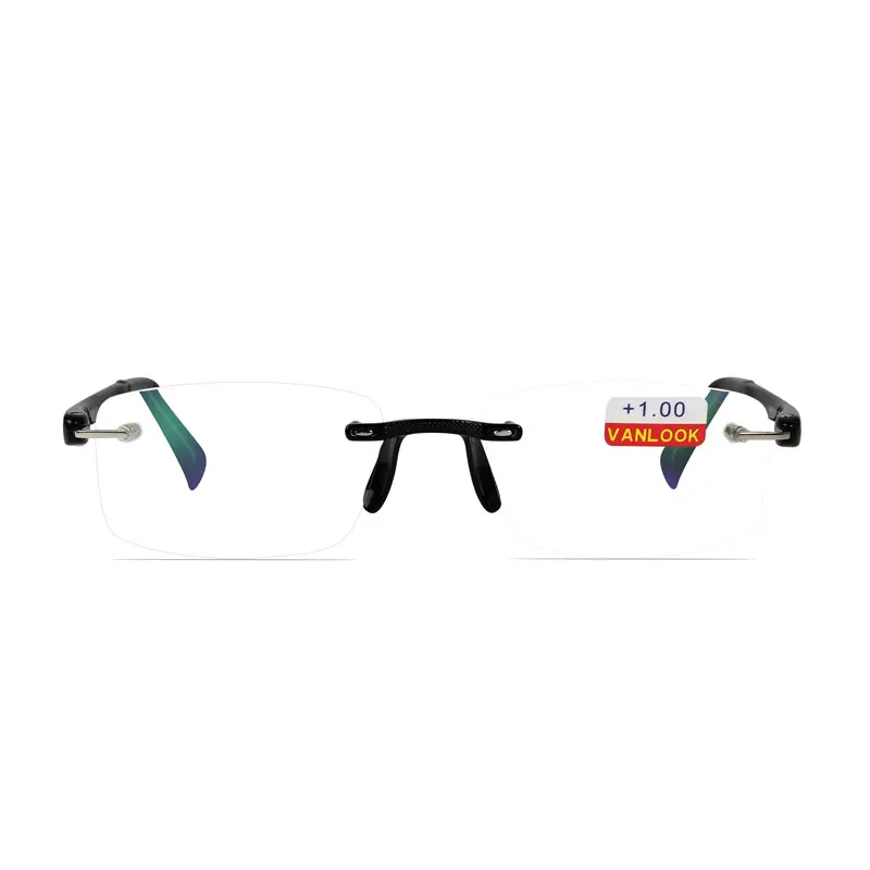 Очки для чтения с Чехол+ 1,00+ 1,50+ 2,00+ 2,50+ 3,00+ 3,50+ 4,00+ TR90 Oculos de Leitura без оправы мужские антибликовые