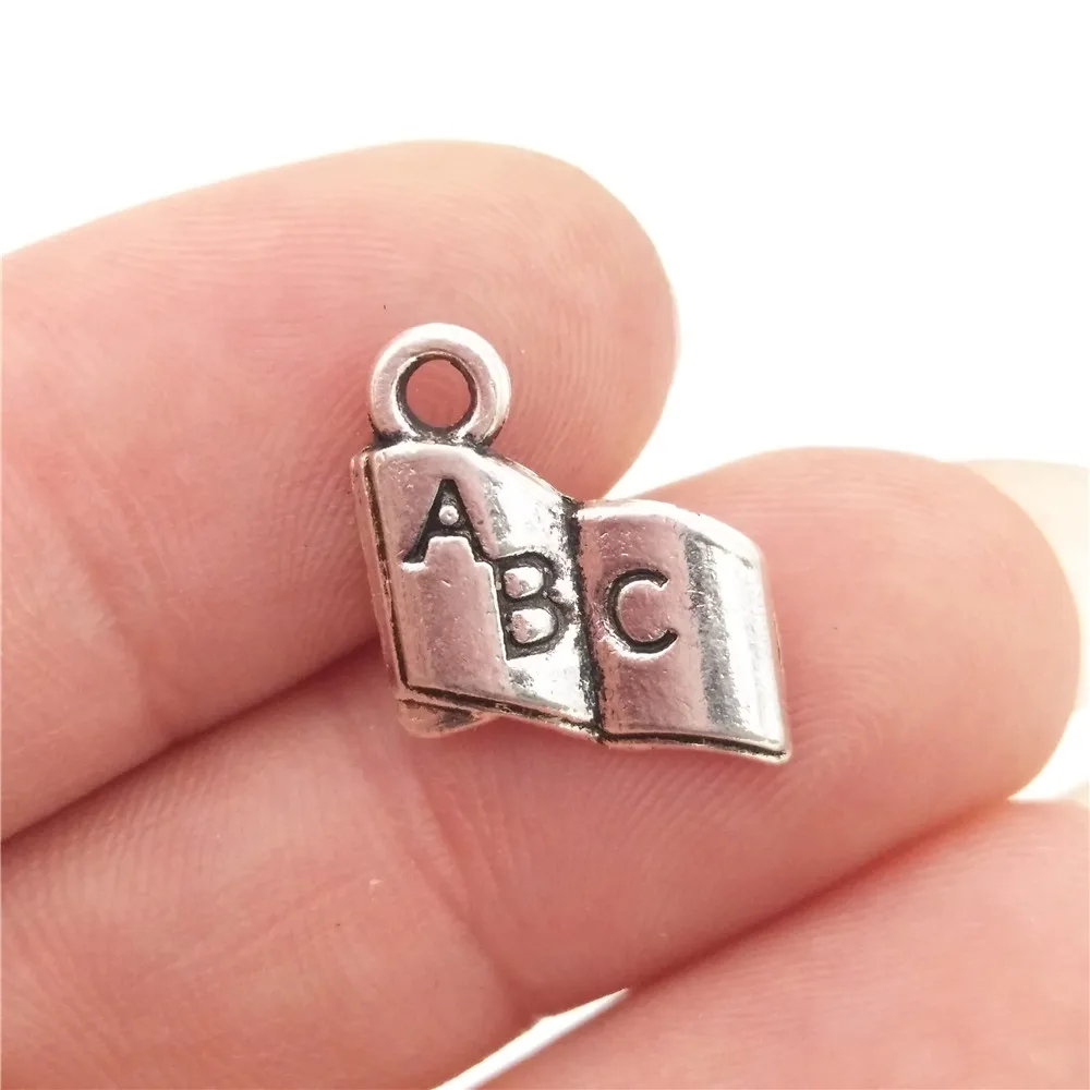 30 шт. подвески из цинкового сплава 11 х12 0 6 г|charms antique|book charmcharm antique silver |