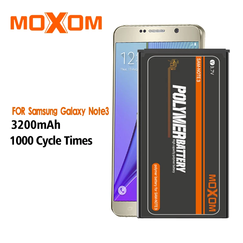 Аккумулятор MOXOM для Samsung Galaxy Note 3 N900 N9002 N9005 N9006 N9008 B800BC 3000 мАч с бесплатными