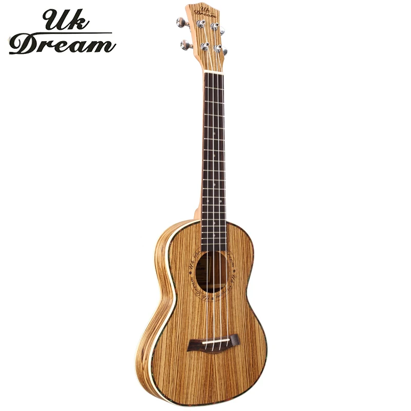 26 дюймов укулеле полная Зебра Тонкий бочонок деревянная гитара Музыкальные