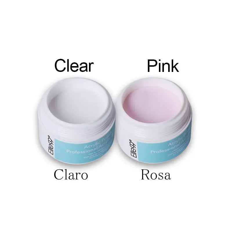 Pink and Clear Elite99 15 г Розовая белая прозрачная акриловая пудра кристалл дизайн ногтей кончик строительный порошок кристалл жидкий Маникюр 3D украшения для ногтей порошок - Цвет: Pink and Clear