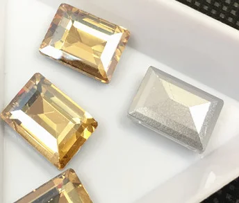 Топстон 10x14 мм 13x18 цвета прямоугольный Стразы стеклянный кристалл заостренный