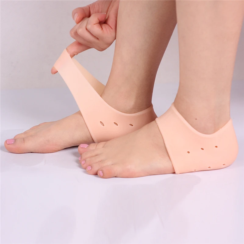2 шт./компл. силиконовые Увлажняющие гелевые носки для защиты пятки сухая