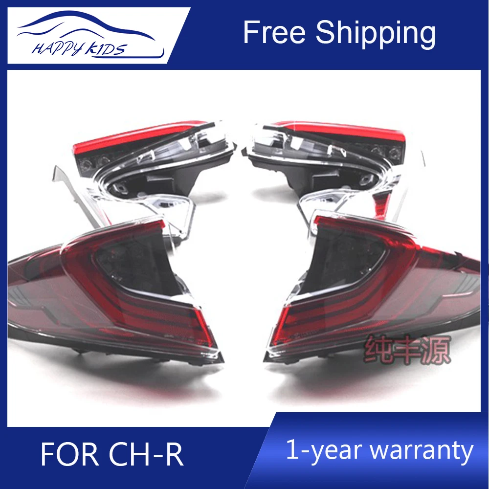 Car styling Tail Lights For Toyota CH-R C-HR CHR 2017-2019 Led High Version Rear Lamp DRL+Brake+Park+Signal lights | Автомобили и