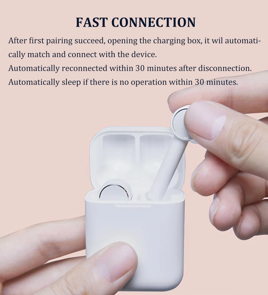 Xiaomi Air Bluetooth Eerphone AirDots Pro TWS ENC Беспроводная стереогарнитура ANC сенсорное управление AAC HD звук
