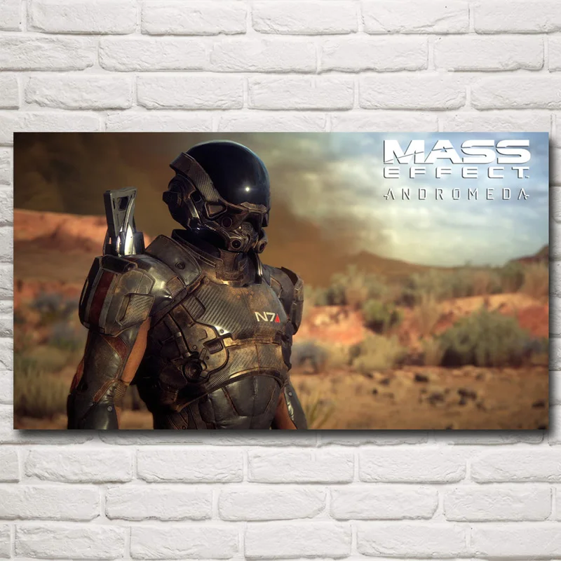 FOOCAME Mass Effect 2 3 4 Горячие съемки действие игры плакат Шелк Дома художественные принты живые картины, настенные декорации декоративные картины