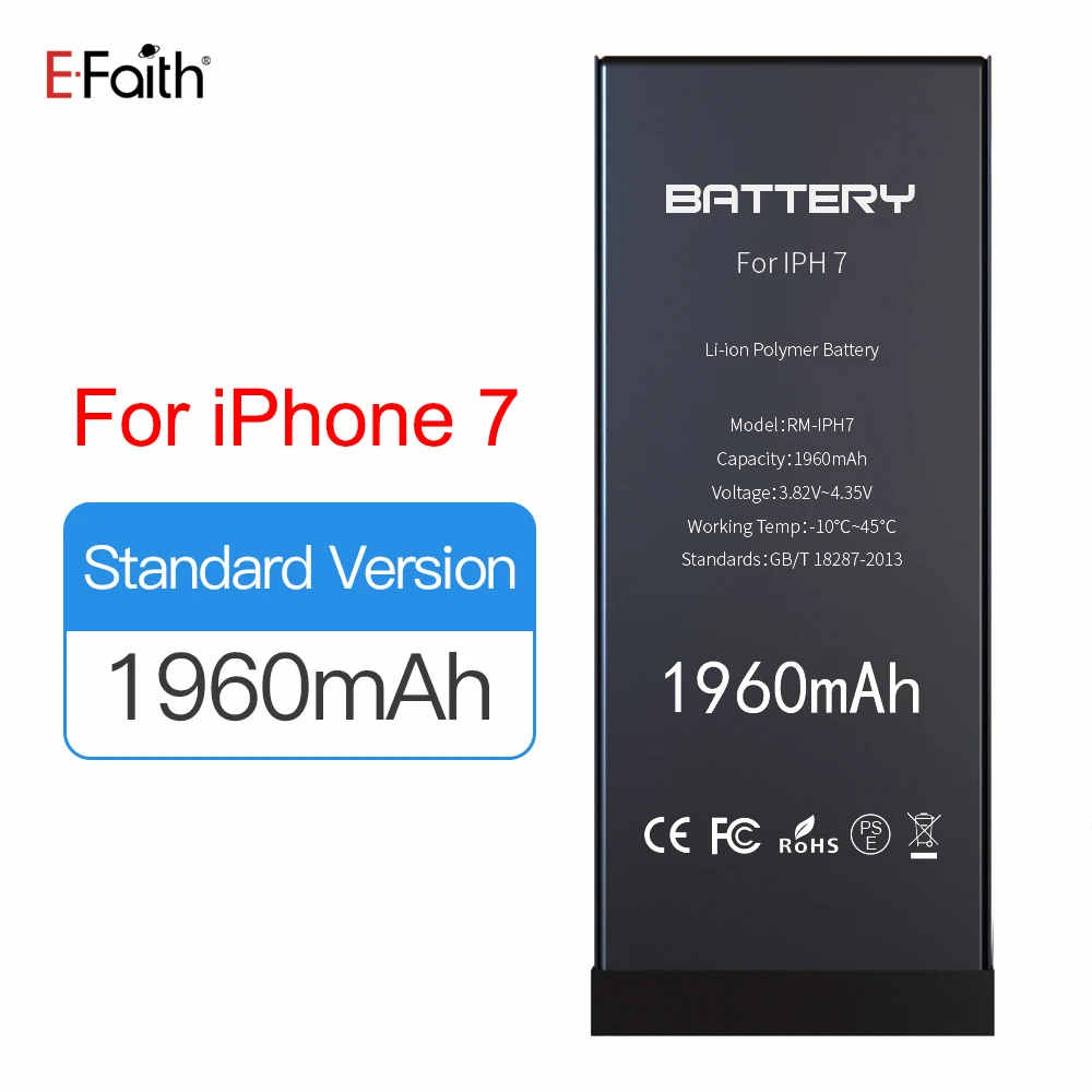 Горячая продажа 50 шт./лот E Faith литий ионный аккумулятор для Apple iPhone 7 7G 3 82 V 4 35