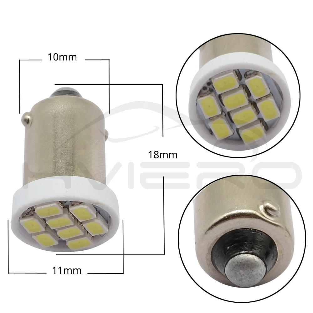 10X Белый T11 Ba9s 1206 8smd автомобильная светодиодная лампа для багажника W6W Festoon Dome