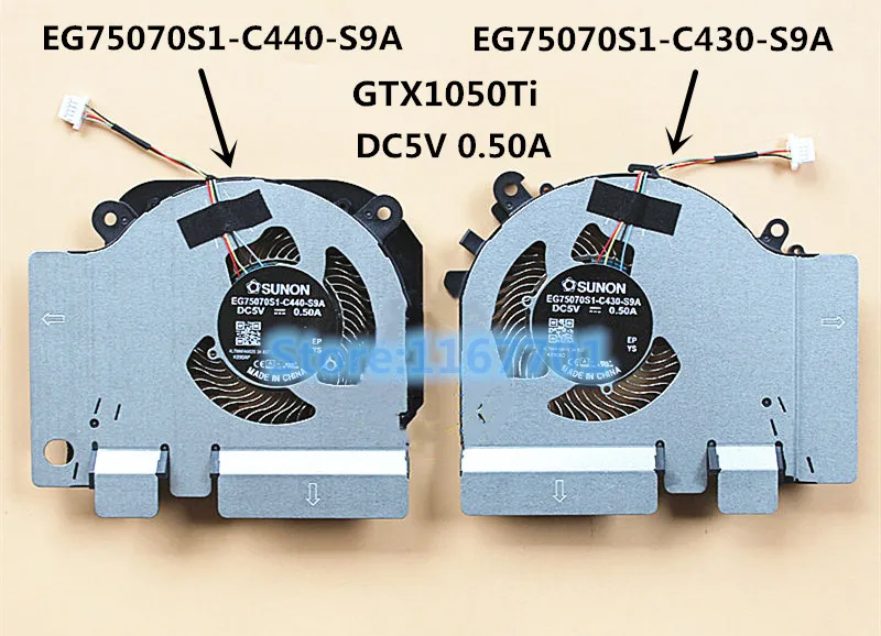 

New Original Laptop/Notebook CPU/GPU Cooler Cooling Fan For XiaoMi MI 15.6 GTX1050TI EG75070S1-C440-S9A EG75070S1-C430-S9A DC5V
