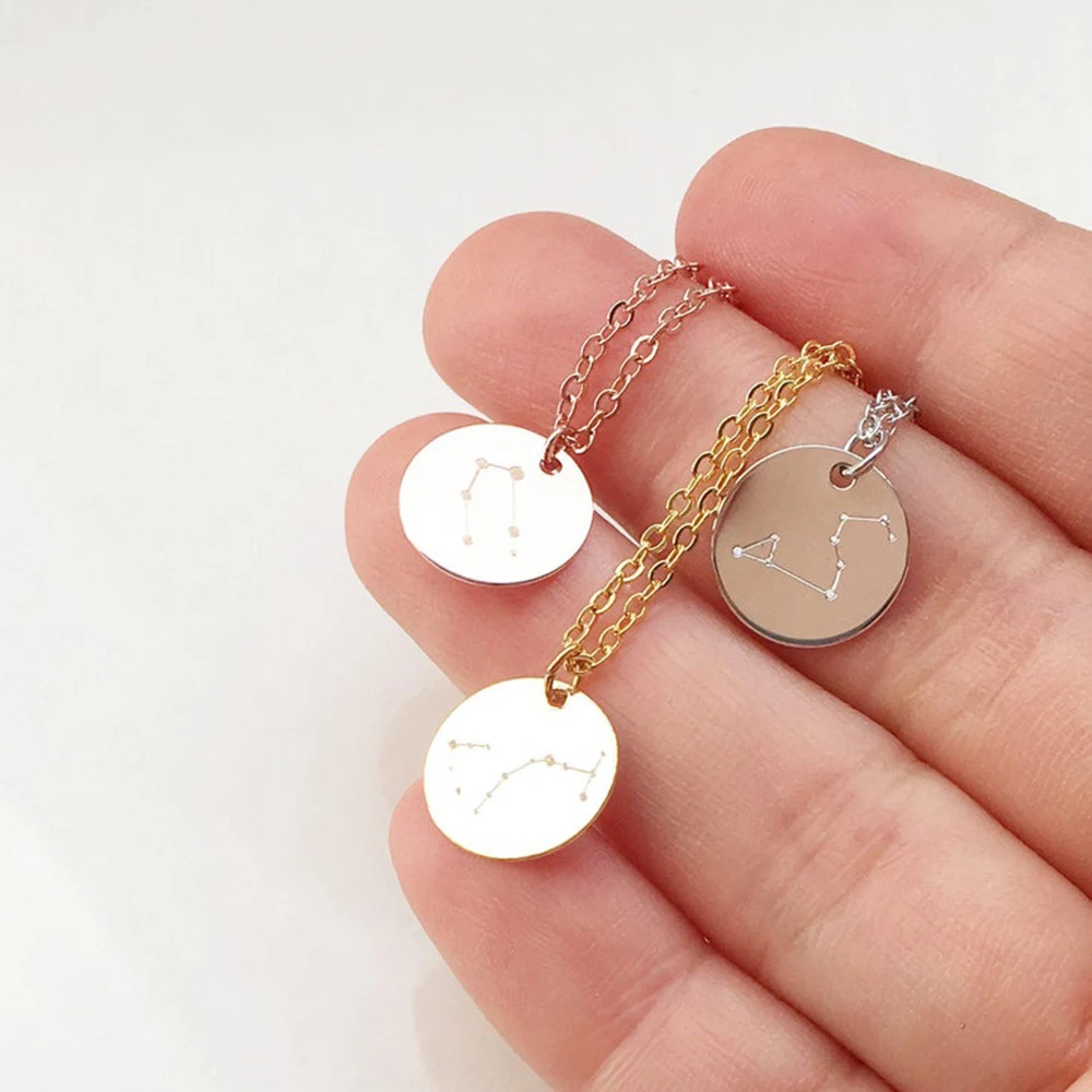 RIR зодиакальное ожерелье День рождения астрология амулет Gemini Стрелец Звездный