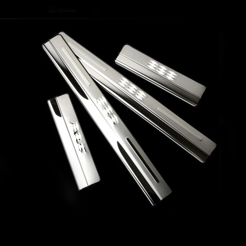 4 шт./компл. Нержавеющая сталь порог Накладка порога покрытие автомобиля стиль