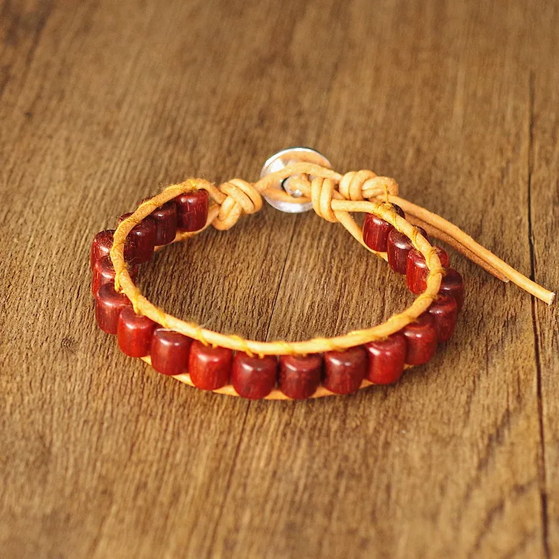 3 шт./компл. модные ювелирные изделия ручной работы из красного дерева бисерные