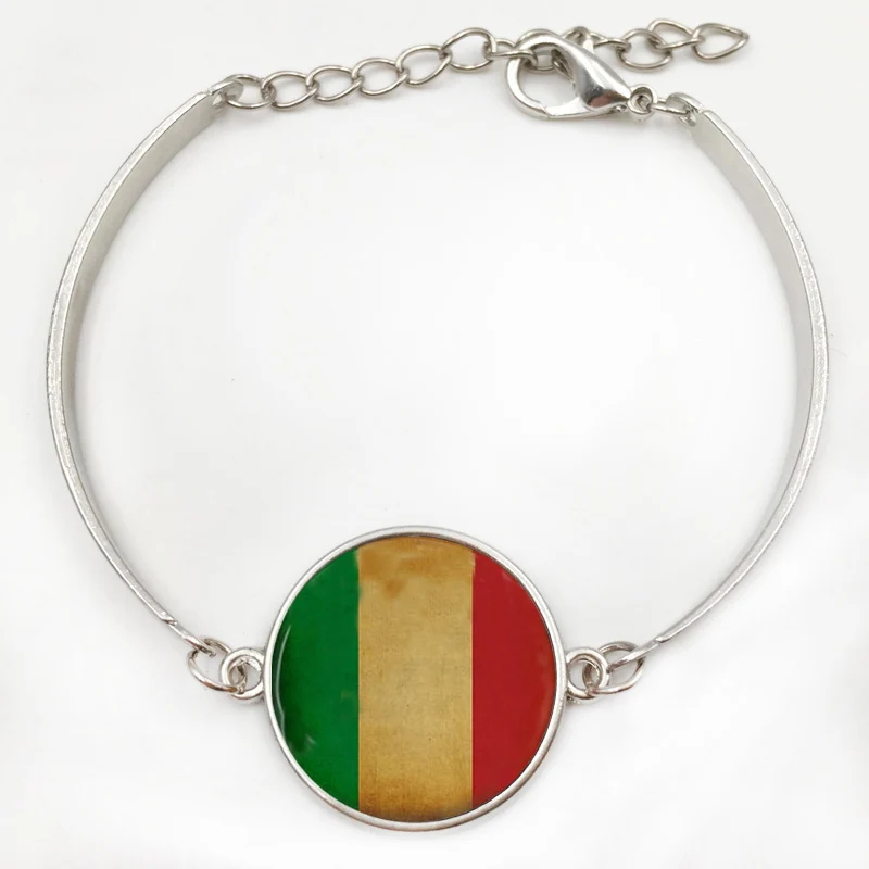 Ожерелье с подвеской итальянским флагом цепочка в стиле стимпанк для мужчин -