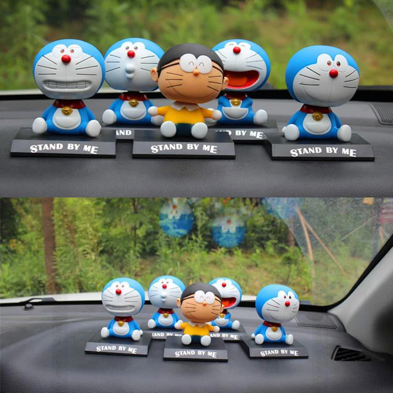 Мультяшные пластиковые фигурки Doraemon с качающейся головой, Автомобильные украшения для интерьера, коллекция Doraemon, украшение для автомобиля
