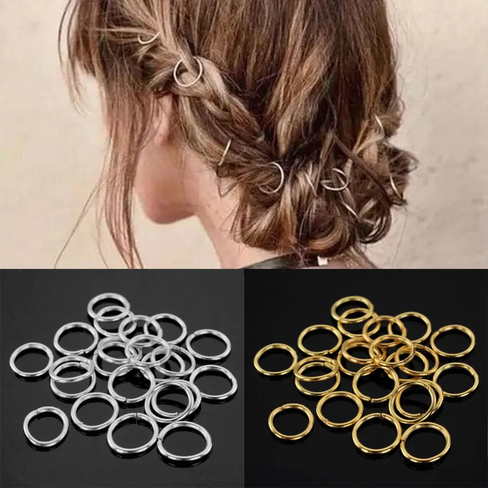 

Lot 40Pcs Women Dreadlock Beads Hairpin Hoop Ring DIY Updo Hair Accessories PUNK
