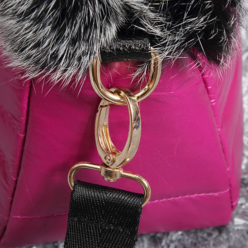 Новинка 2019 зимняя теплая женская сумка тоут из кроличьего меха через плечо с