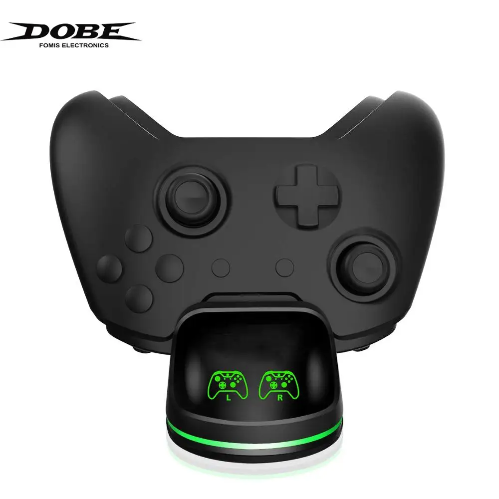 DOBE Зарядное устройство для контроллера, совместимое с Xbox One/S/X/Elite Dual Dock Station с 2x600 мАч аккумуляторами IV-X1876.