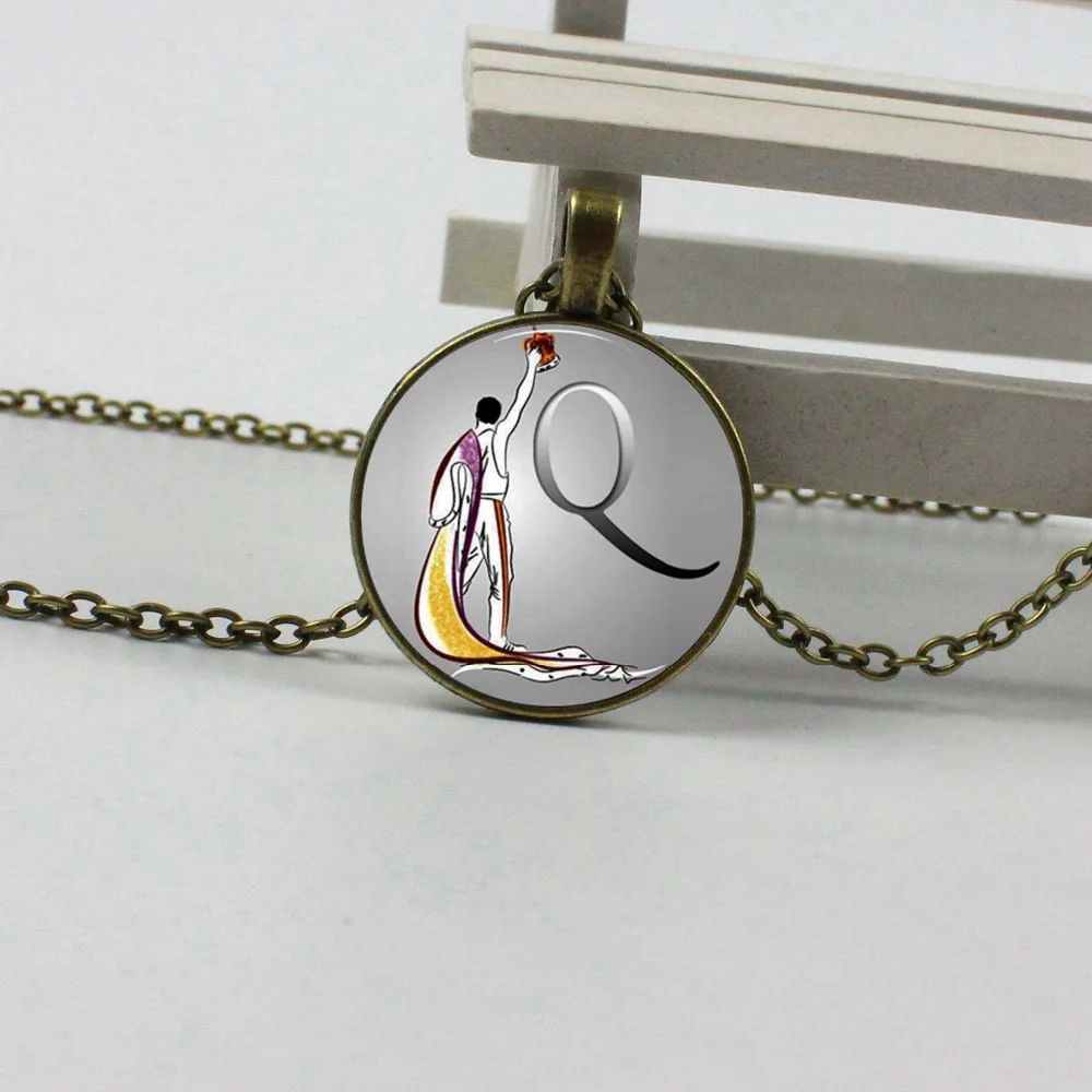 

Queen Freddie mercury necklaces and pendants gift for queen fan, vinyl, guitars selection music, british rock, rock band, recor