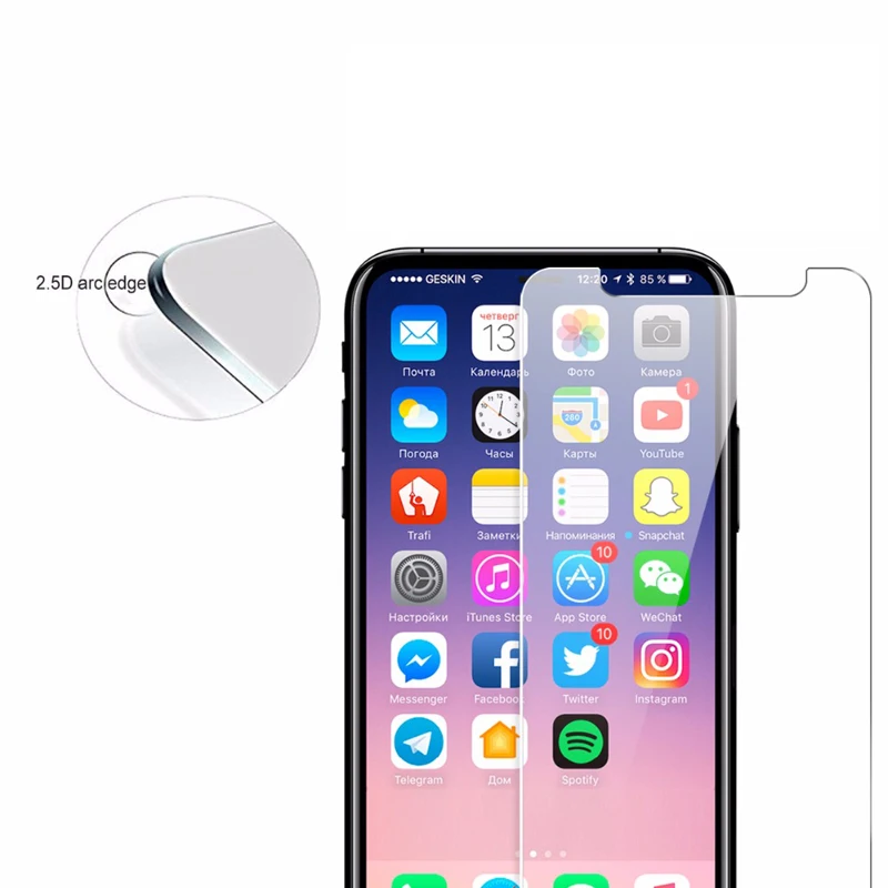 Soultz 9H 2.5D прозрачная защитная пленка для экрана iPhone X 5 8 &quotзакаленное стекло Apple Plus