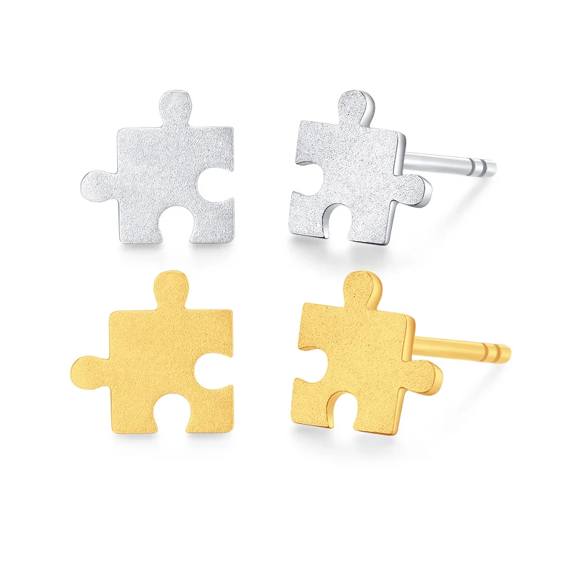 

New Arrival Italy Design AU750 Gold Stud Earrings