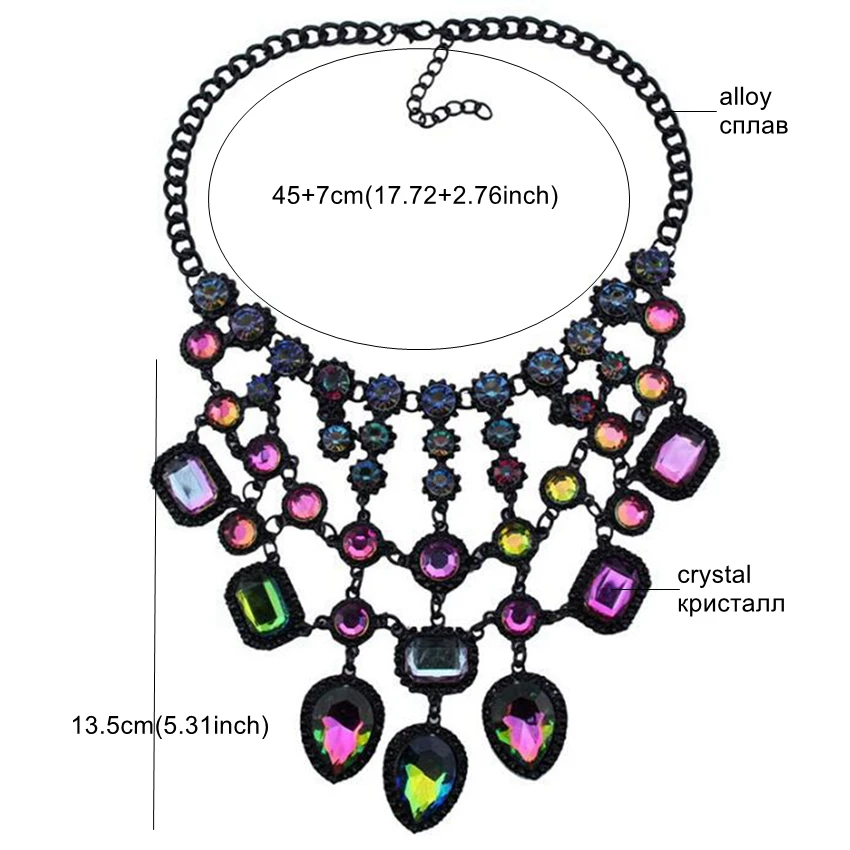 

DiLiCa Gorgeous Rhinestone Choker Necklace Women Fashion Crystal Alloy Charms Choker Necklaces & Pendants Statement Necklace