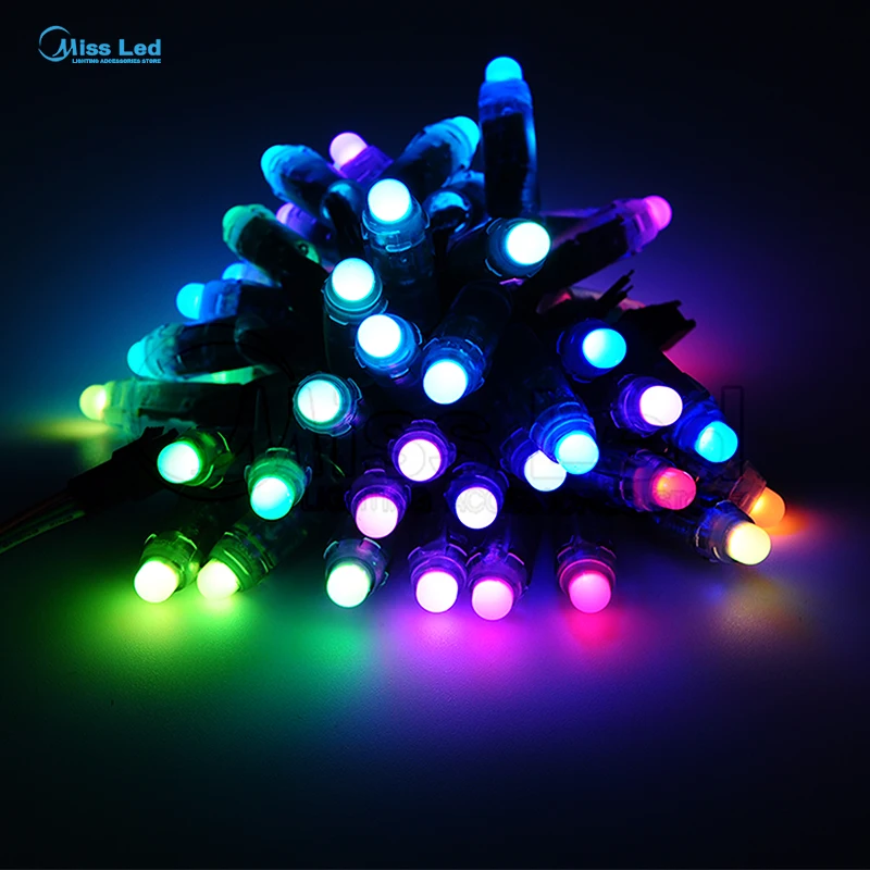 50 шт./струна светодиодный пиксельный модуль WS2811 12 мм водостойкий IP68 полноцветный