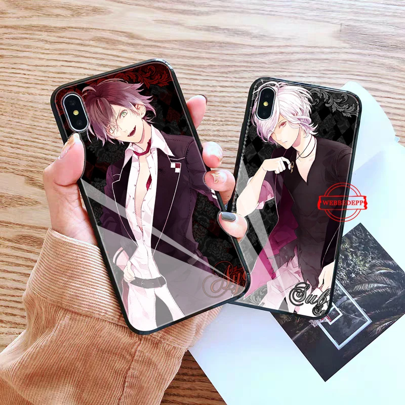 

Diabolik Lovers Japan Anime Glass Phone Case for Apple iPhone 11 Pro X XS Max 6 6S 7 8 Plus 5 5S SE