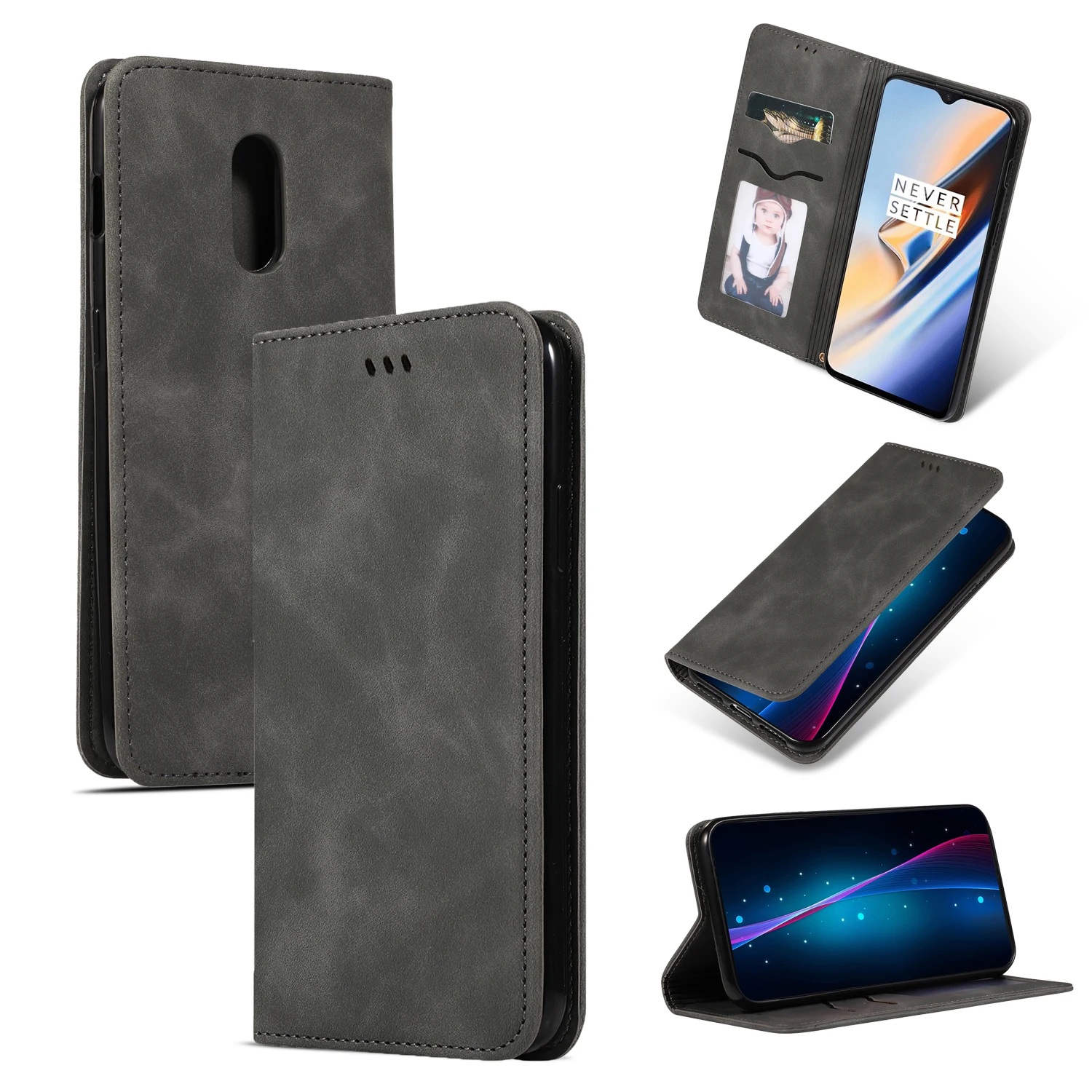 Роскошный флип-чехол для Oneplus 6t 7 7t Pro, кожаный магнитный держатель для карт, кошелек, подставка, чехол-книжка One Plus 6t 7 Pro 7T Oneplus6t 128