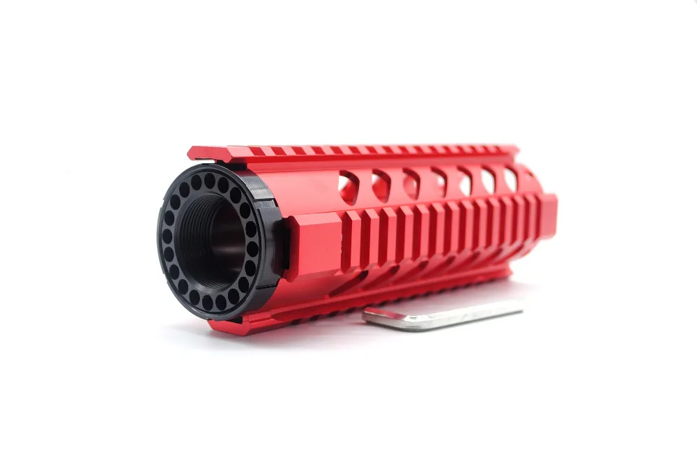 M16 красный 7 дюймов свободный поплавок Quad Handguard Охота Пикатинни Вивер рейка Fit. 223/5.