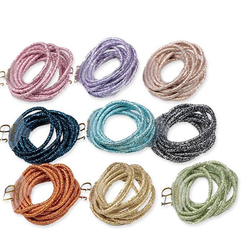 TS 50 шт. высокое качество яркие цвета круглый шар Детские эластичные резинки для