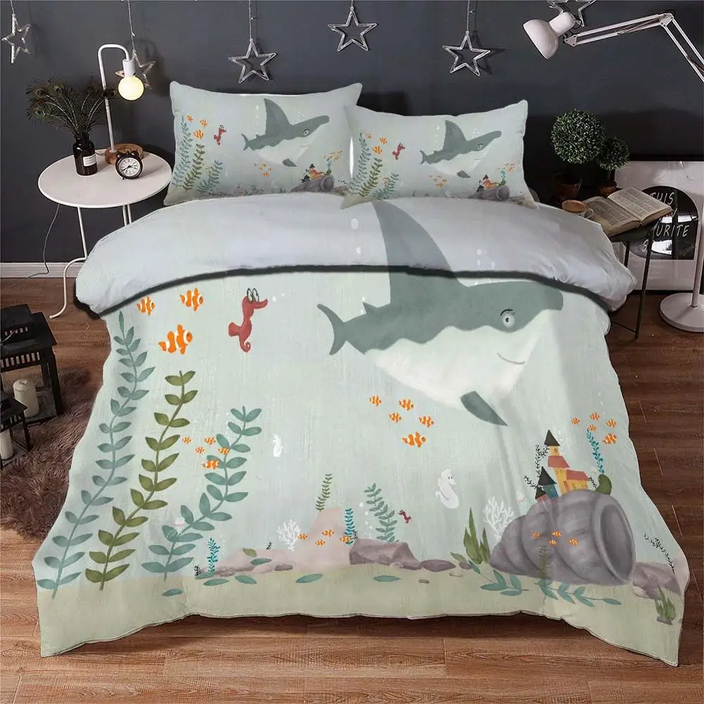 Постельное белье с мультяшным животным лесом пододеяльник наволочка из