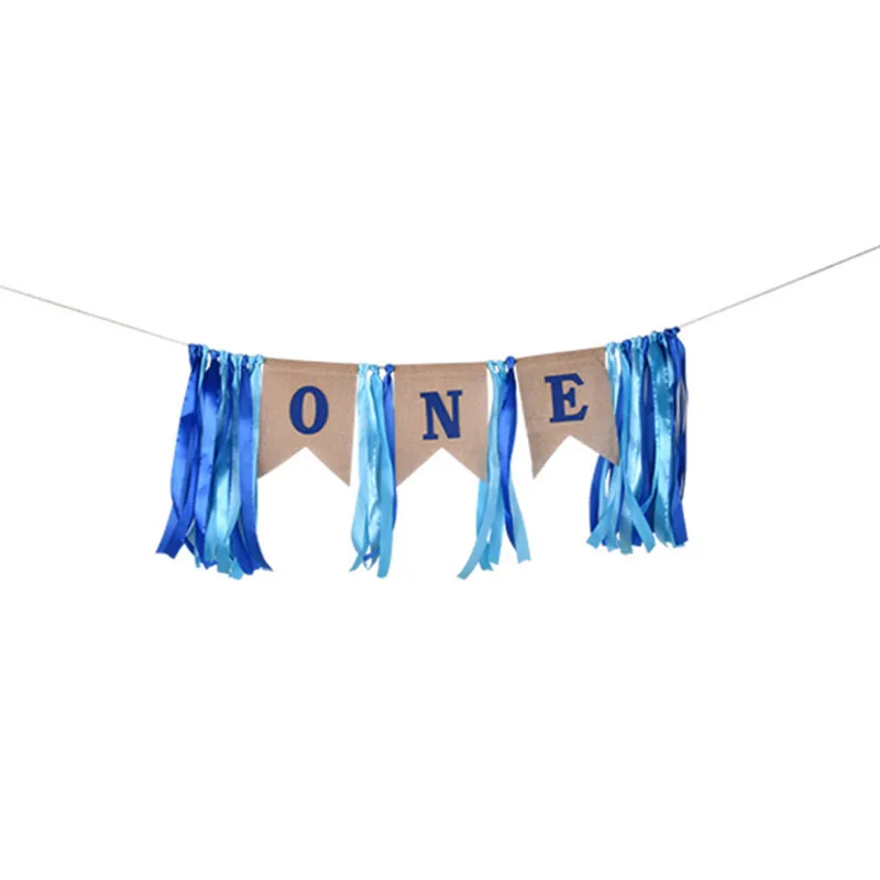 1 комплект для малышей первый день рождения корона баннер с одной кисточкой