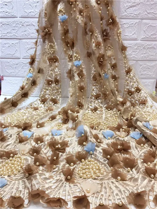 Самое новое стильное бисерное кружево 2019 модная африканская кружевная ткань