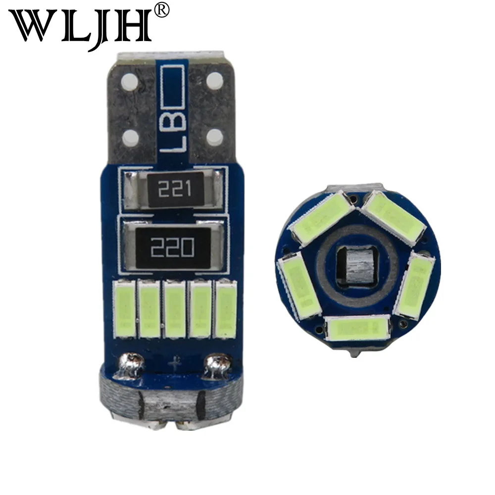 WLJH 4x Canbus автомобиля светодиодный T10 W5W 4014 SMD лампочка Фонарь 12v Авто Подсветка салона авто боковой габаритный парковка светильник лампы номер лицензии лампа